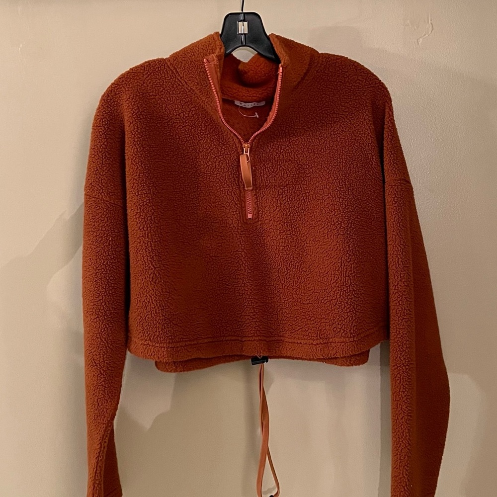 Fuzzy quarter zip top